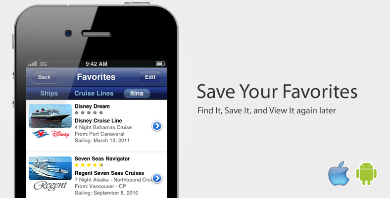 iCruise Cruise Finder™ iPhone App.